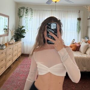 White Off-Shoulder Top